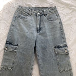Denim cargo jeans